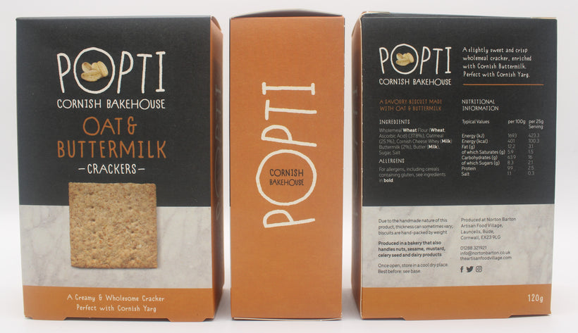 Cornish Buttermilk and Oat crackers for cheese