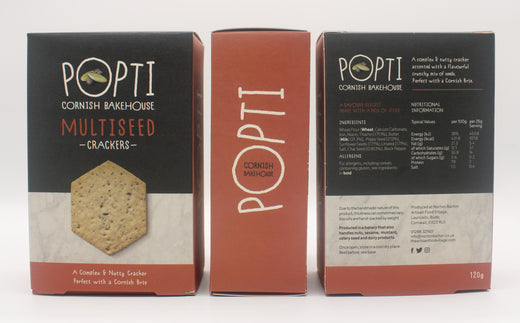 Multiseed crackers for cheese