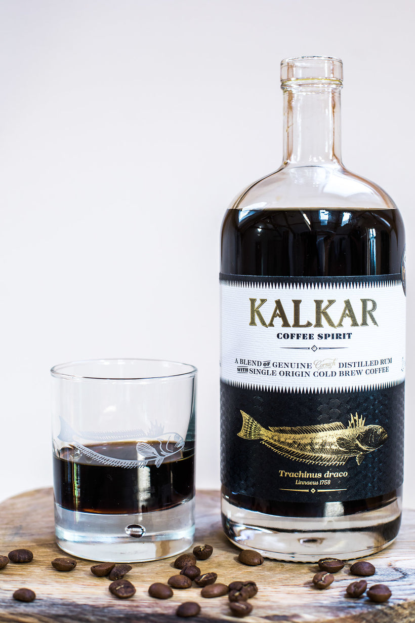 Kalkar cornish coffee rum in a glass