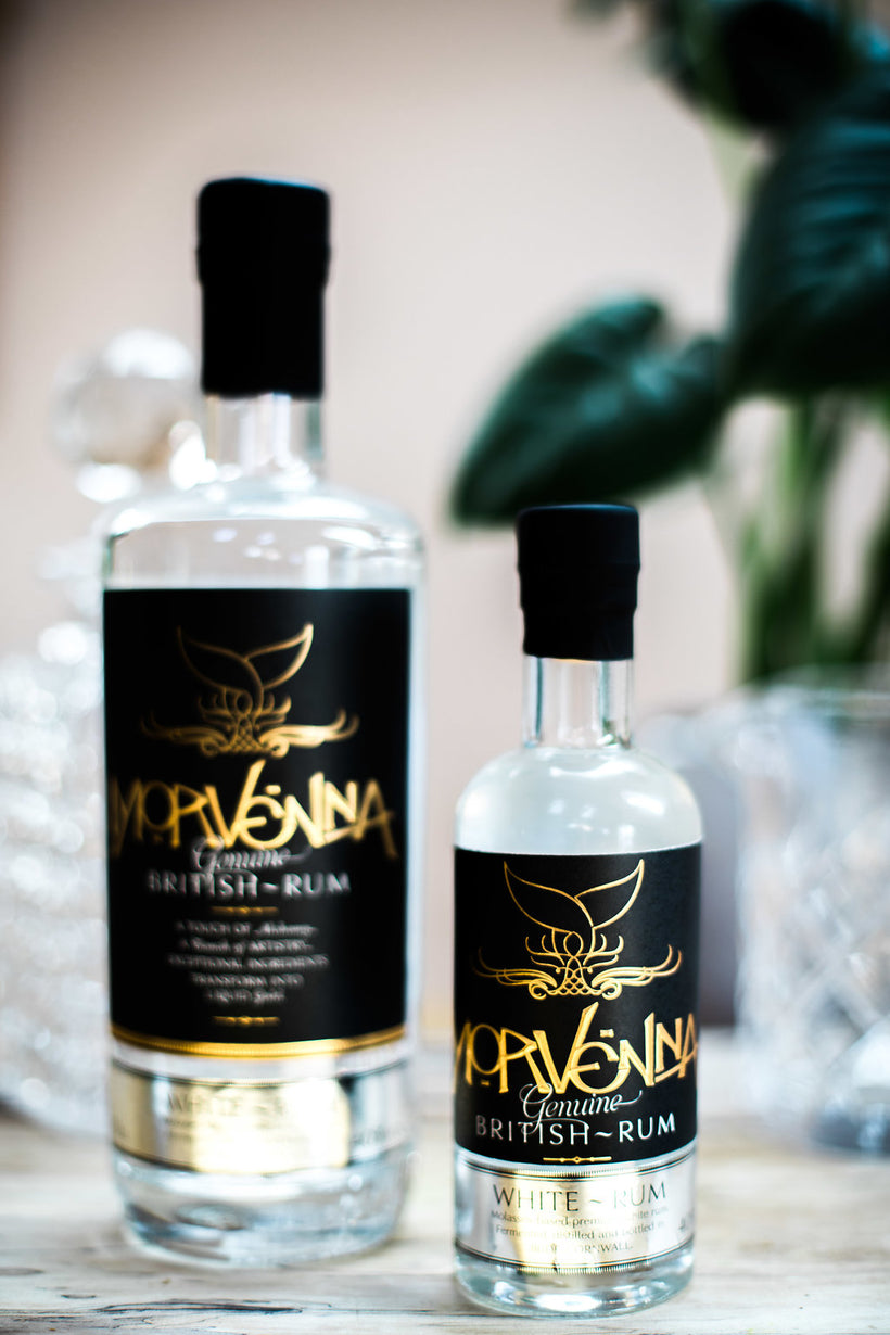 20cl bottle of Morvenna white cornish rum from The Cornish Distilling Co.