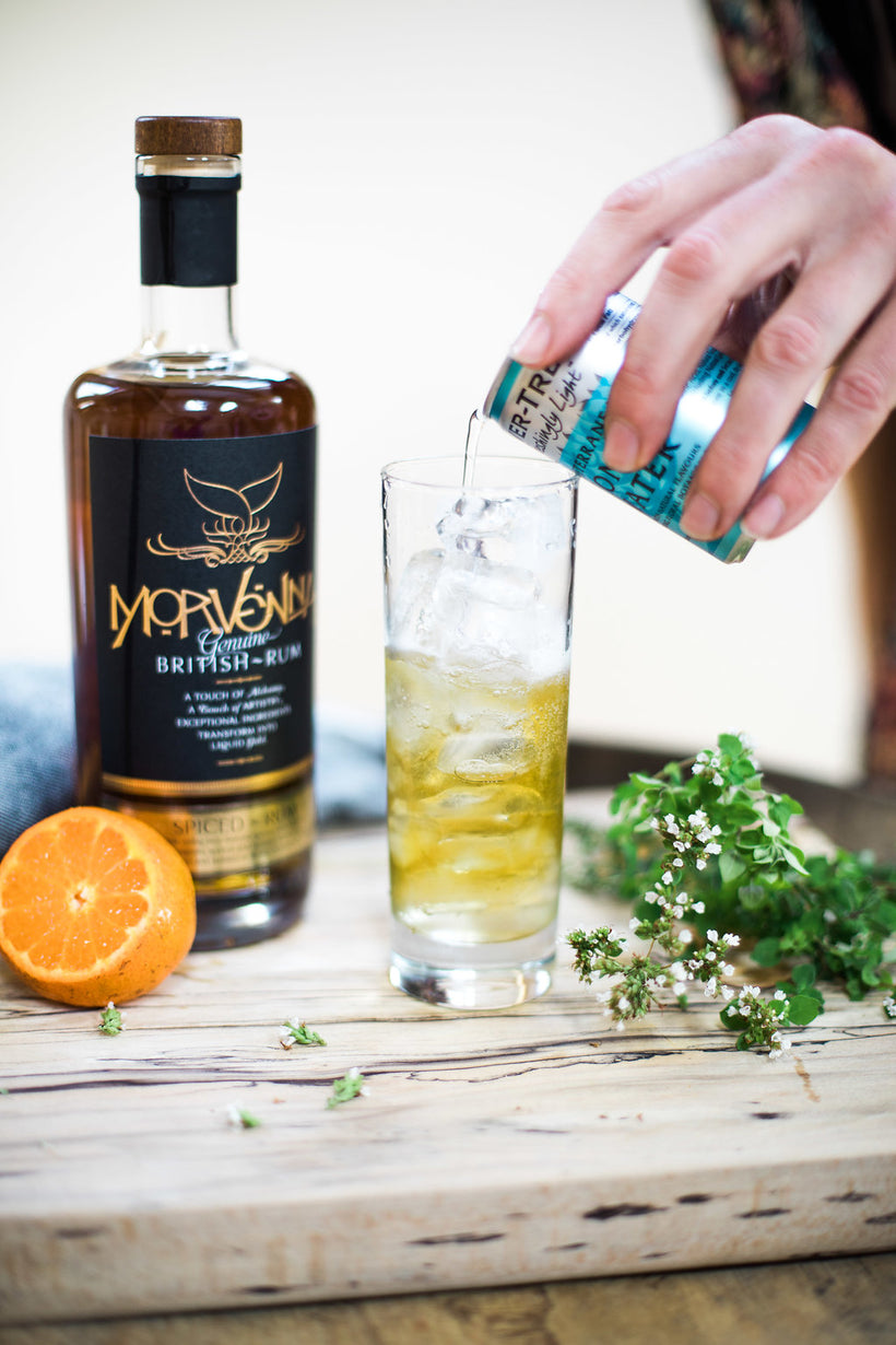 Morvenna spiced Cornish rum mixed with tonic