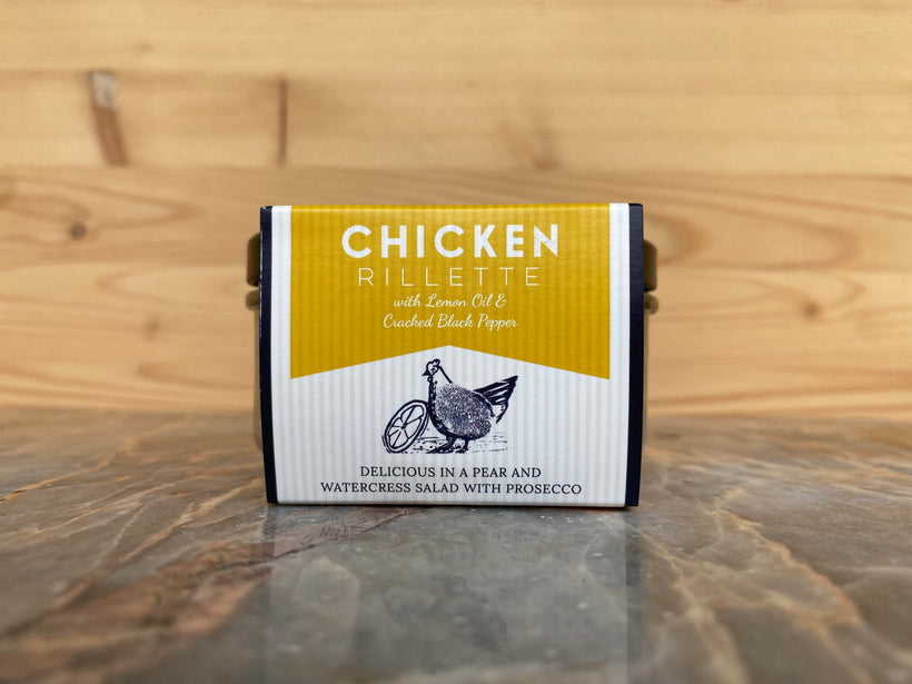 Chicken Rillette with lemon oil & cracked black pepper