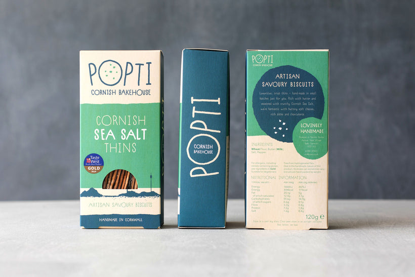 Popti artisan seasalt savoury biscuits