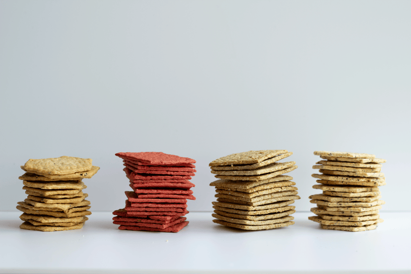 Set of four Crackers for cheese