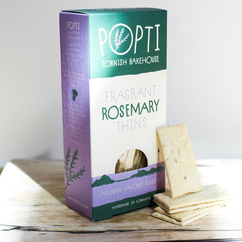 Fragrant rosemary Thins from POPTI Cornish Bakehouse