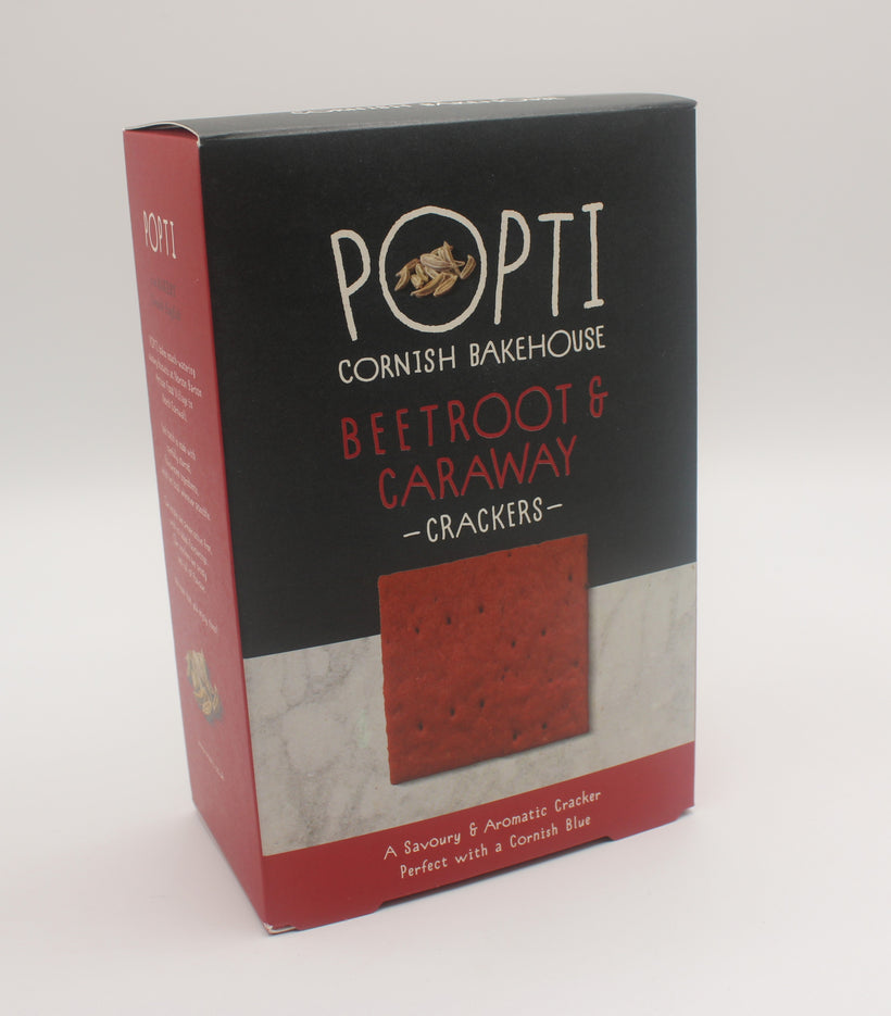 Beetroot and Caraway crackers for cheese